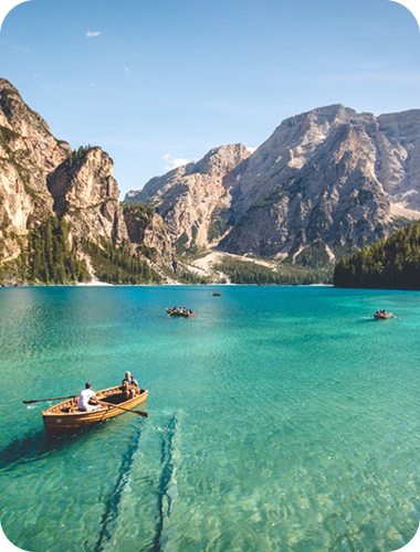 Lake near the mountains