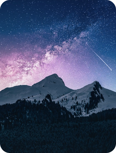 Night in the mountains