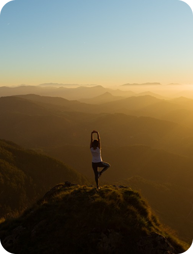 Yoga in the mountains